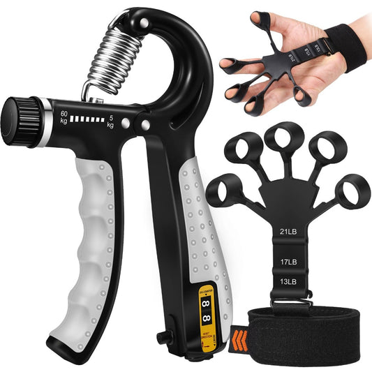 Finger Exerciser and Adjustable Hand Strengthener