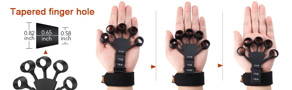 Adjustable Hand Exerciser and Finger Stretcher for Hand Therapy