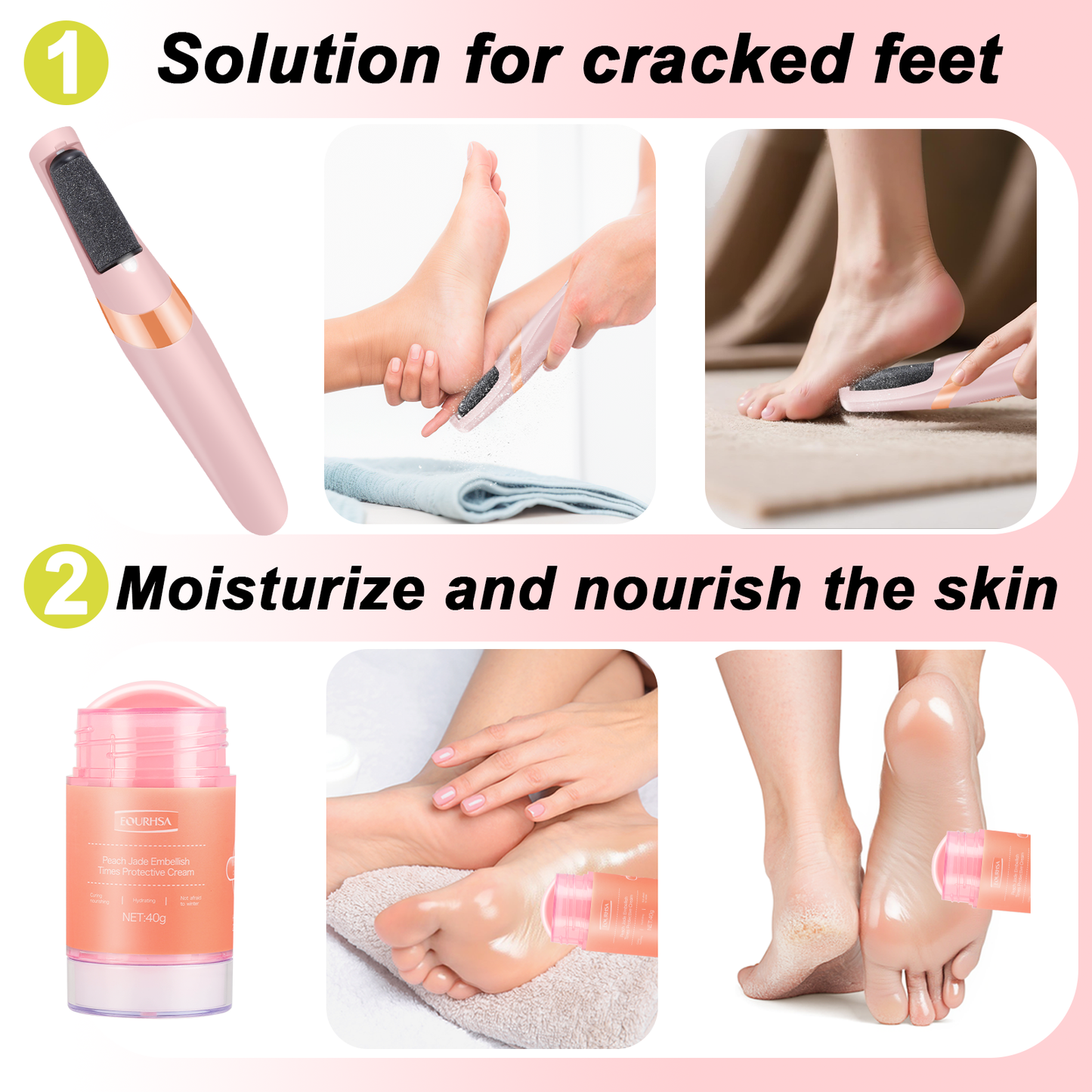 2 in 1 Pedicure Tools Foot Care Kit