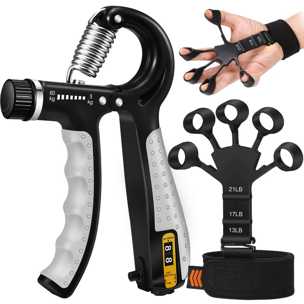 Finger Exerciser and Adjustable Hand Strengthener