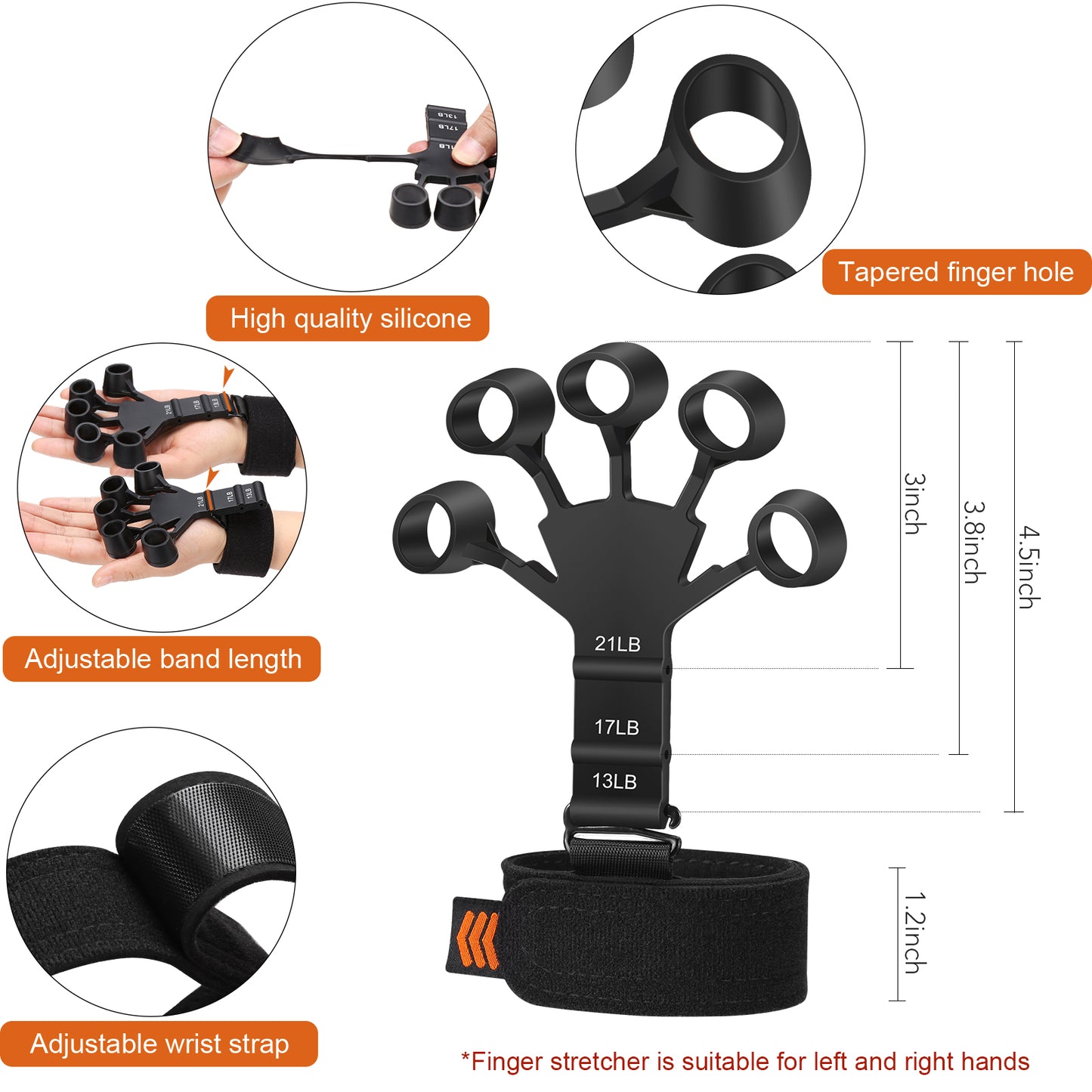 Finger Exerciser and Adjustable Hand Strengthener