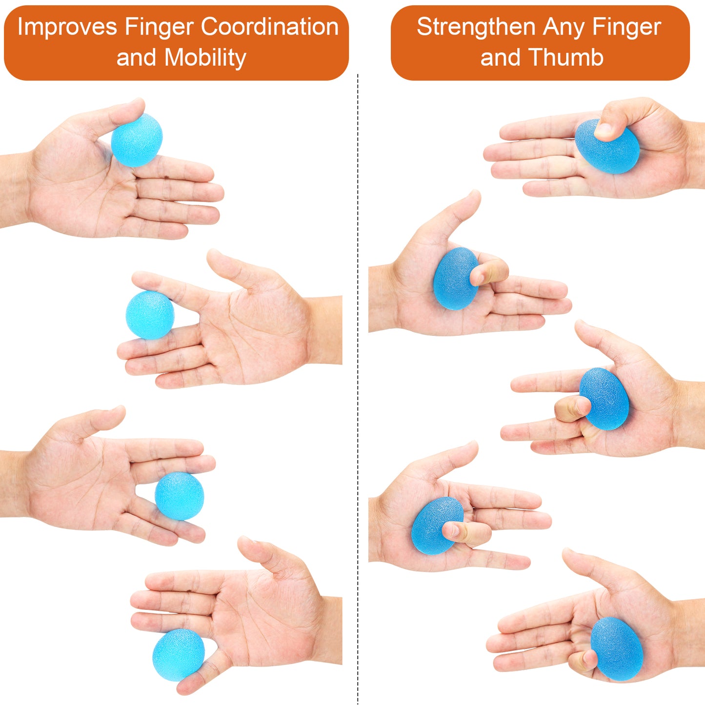 Finger Exerciser & Hand Exercise Balls - Physical Therapy Kit for Arthritis, Carpal Tunnel Pain Relief, Rehabilitation, Stress Relief