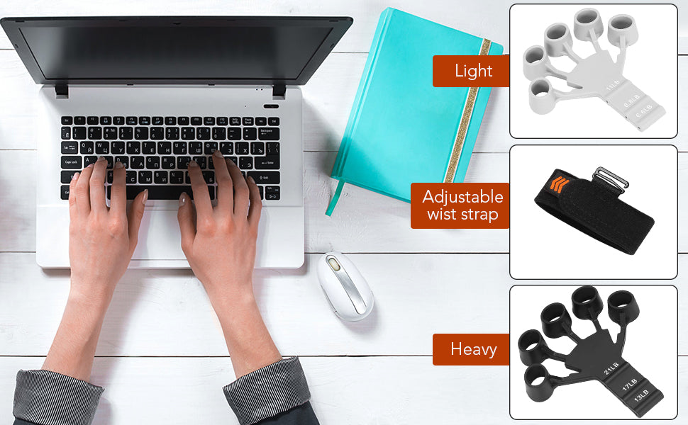 Adjustable Hand Exerciser and Finger Stretcher for Hand Therapy